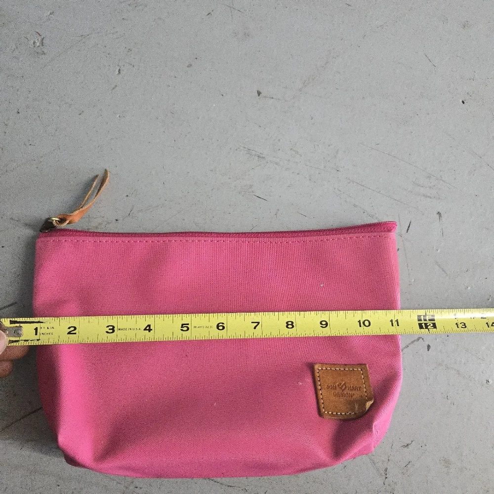 Jon Hart Design Large Travel Kit Pink Coated Canvas Toiletry Makeup Bag 